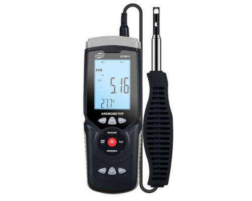 Термоанемометр профессиональный USB, 0,3-30м/с, 0-45°C BENETECH GT8911