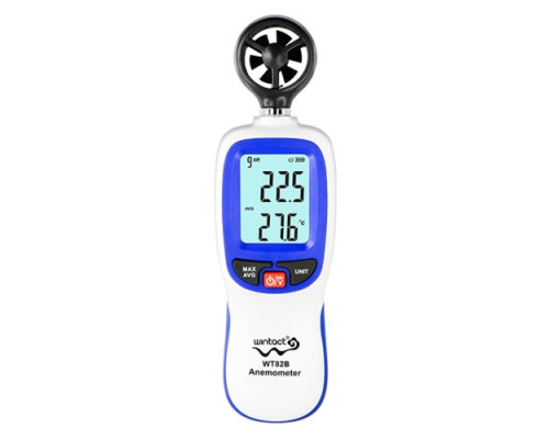 Анемометр крыльчатый Bluetooth 0,3-30 м/с, -10-45°C WINTACT WT82B