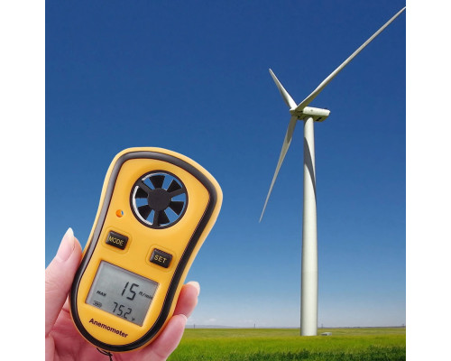 Цифровой крыльчатый анемометр 0,1-30м/с, -10-45°C BENETECH GM8908