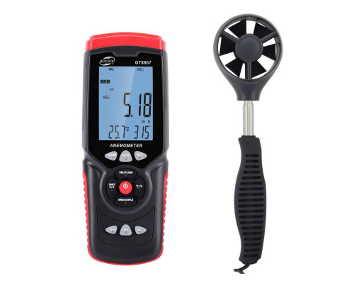 Анемометр профессиональный USB 0,3-45м/с, 0-45°C BENETECH GT8907