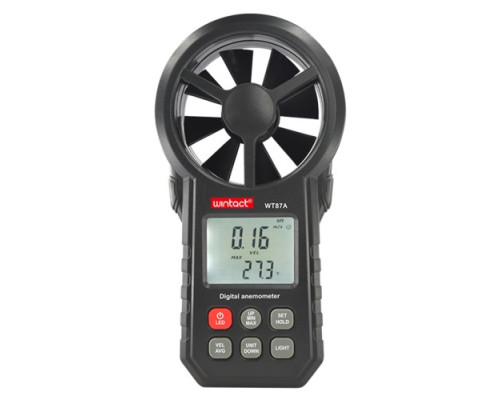 Анемометр крыльчатый 0,3-30м/с, -10-45°C WINTACT WT87A