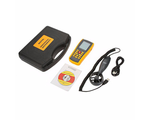Анемометр-термометр USB 0,3-45м/с, 0-45°C BENETECH GM8902