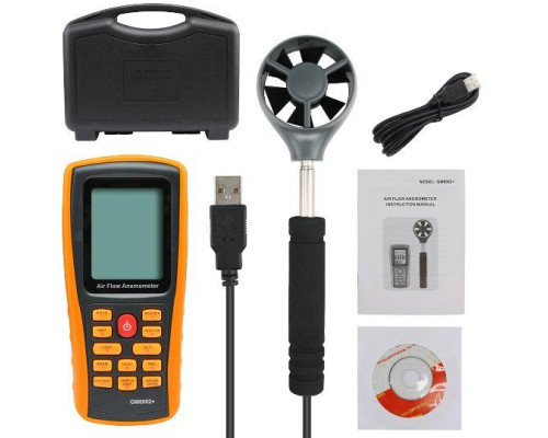 Анемометр профессиональный USB 0,3-45м/с, 0-45°C BENETECH GM8902X