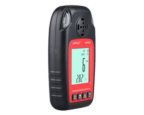 Детектор горючих газов + термометр (0-100%LEL, 0-50°C) WINTACT WT8823