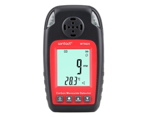 Газоанализатор СО + термометр (0-1000 ppm, 0-50°C) WINTACT WT8825