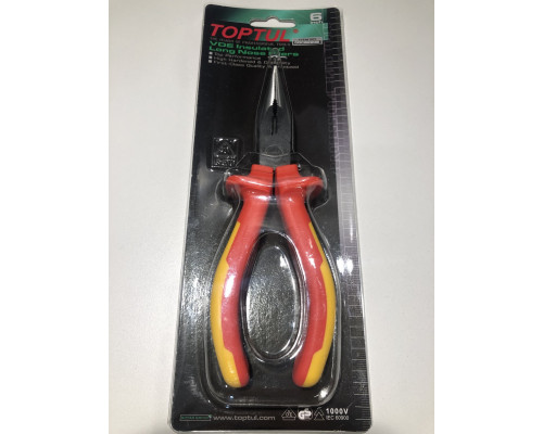 Плоскогубцы диэлектрические удлиненные 6" 1000V VDE TOPTUL DGCB2206