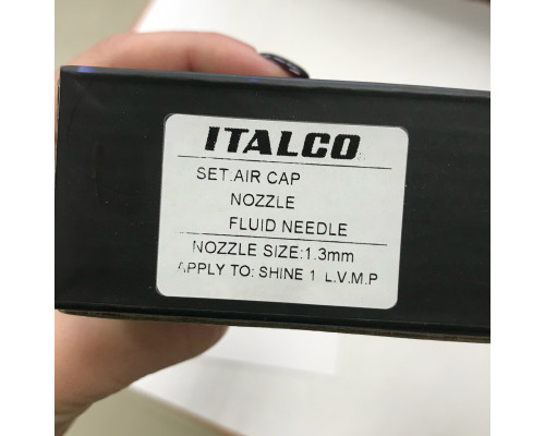 Сменный комплект форсунки 1,3мм для краскопультов Shine LVMP ITALCO NS-Shine-1.3LM