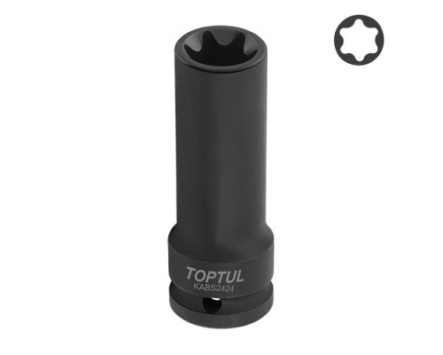 Длинная торцевая головка ударная 3/4" E24 L110мм TOPTUL KABS2424