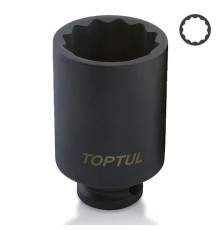 Головка торцевая ударная длинная 1/2" 30мм 12-гранная TOPTUL KABJ1630