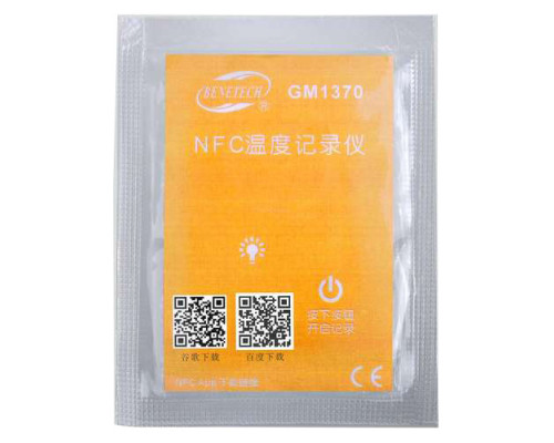 Регистратор температуры NFC (одноразовый), -25°C-60°C, 4000 записей BENETECH GM1370