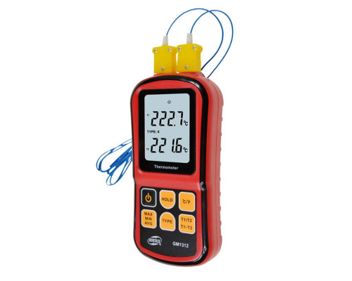 Термометр цифровой двухканальный -250-1767°C BENETECH GM1312