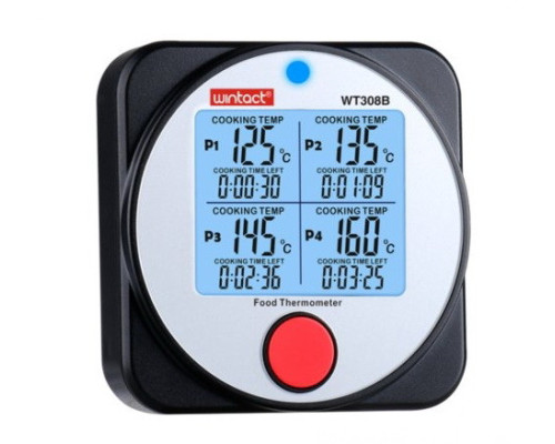 Термометр пищевой электронный 4-х канальный Bluetooth -40-300°C WINTACT WT308B