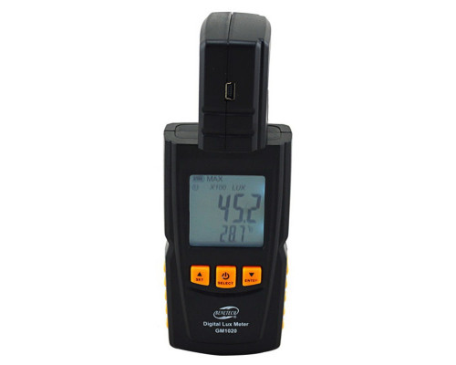 Измеритель освещенности люксметр + термометр, USB 200000 Lux BENETECH GM1020