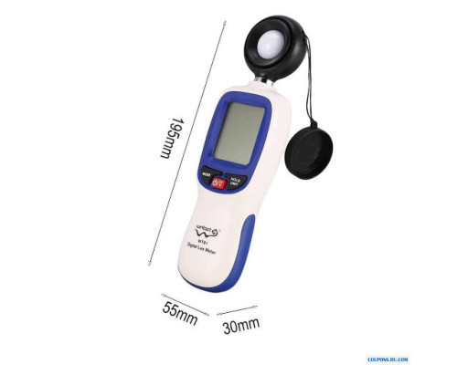 Цифровой люксметр (измеритель освещенности + термометр) Bluetooth 200000 Lux WINTACT WT81B