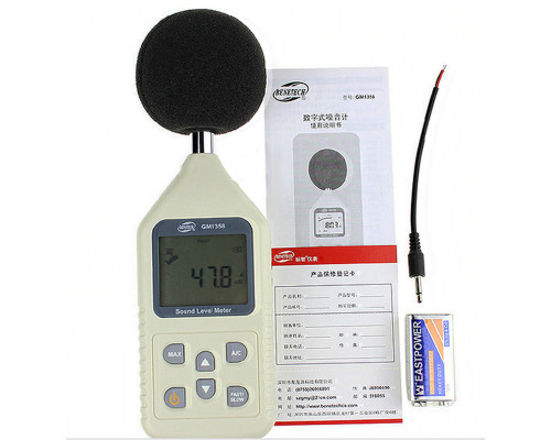Цифровой шумомер 30-130 дБ BENETECH GM1358