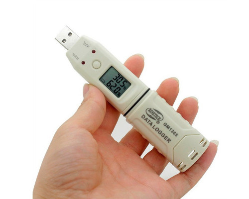 Регистратор влажности и температуры (даталоггер) USB, 0-100%, -30-80°C BENETECH GM1365