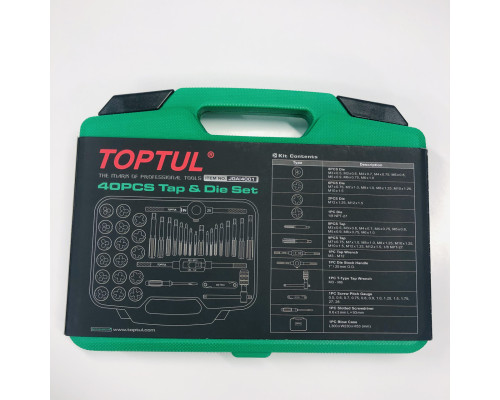 Набор резьбонарезного инструмента TOPTUL 40 ед. М3-М12 JGAI4001