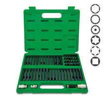 Профессиональный набор бит TORX, HEX, SPLINE, RIBE, SQ 60ед. TOPTUL GCAI6003
