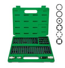 Профессиональный набор бит TORX, HEX, SPLINE, RIBE, SQ 60ед. TOPTUL GCAI6003