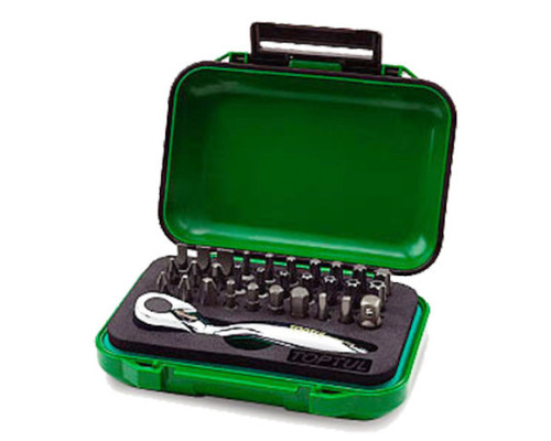 Набор бит с трещоткой TOPTUL 1/4" 31ед. GABW3103