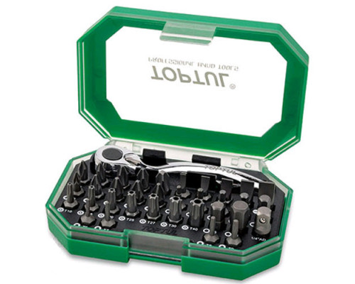 Набор биты + трещотка TOPTUL 1/4" 35ед. GACW3504