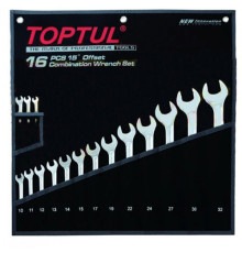 Набор ключей рожково-накидных TOPTUL 16 шт. 7-32 Hi-Performance GPAX1601