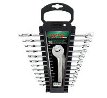 Набор ключей дюймовых комбинированных TOPTUL 12 шт. 1/4"-7/8" на холдере GBAC1201