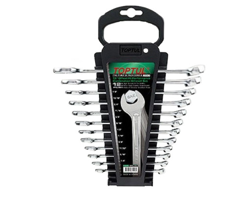 Набор ключей дюймовых комбинированных TOPTUL 12 шт. 1/4"-7/8" на холдере GBAC1201