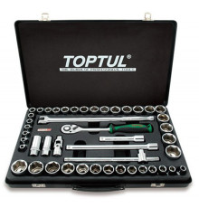 Комбинированный набор инструментов TOPTUL 1/2" (дюйм+метр.) 46ед. GCAD4601