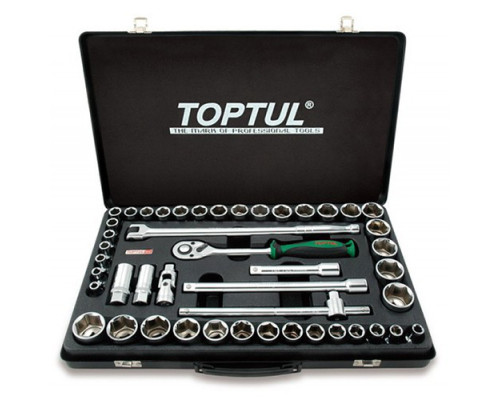 Комбинированный набор инструментов TOPTUL 1/2" (дюйм+метр.) 46ед. GCAD4601
