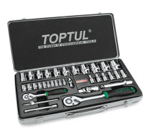 Набор головок с трещоткой TOPTUL 1/4", 1/2" 34ед. GCAD3401