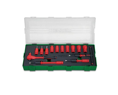 Набор изолированного инструмента TOPTUL VDE 1/4" 14ед. (6-гр.) GZA1447