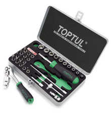 Набор головок с трещоткой TOPTUL 1/4" 31ед. GCAD3101