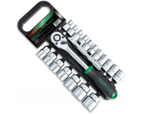Набор головок с трещоткой TOPTUL 1/2" 20ед. 8-32мм GABB2001
