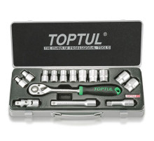Набор инструмента TOPTUL 1/2" 15ед. (6-гр.) GCAD1502