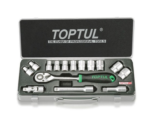 Набор инструмента TOPTUL 1/2" 15ед. (6-гр.) GCAD1502