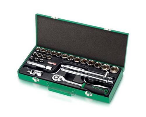 Набор инструмента TOPTUL 1/2" 26ед. (12-гр.) GCAD2602