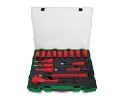 Набор изолированного инструмента TOPTUL VDE 1/2" 16ед. (6-гр.) GZC1609