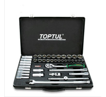 Комбинированный набор инструментов TOPTUL 1/2" 41 ед. (короткие+длинные головки) GCAD4102