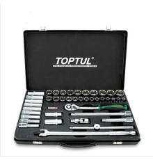 Комбинированный набор инструментов TOPTUL 1/2" 41 ед. (короткие+длинные головки) GCAD4102