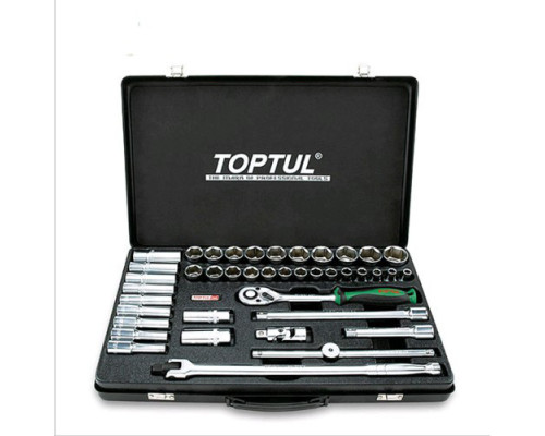 Комбинированный набор инструментов TOPTUL 1/2" 41 ед. (короткие+длинные головки) GCAD4102