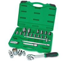 Набор инструмента головки с трещоткой TOPTUL 1/2" 24ед. GCAI2401