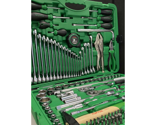 Универсальный набор инструмента 1/4", 3/8", 1/2" 144ед. TOPTUL GCAI144R