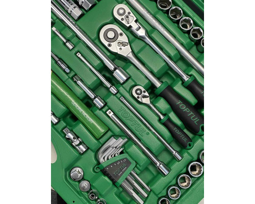 Универсальный набор инструмента 1/4", 3/8", 1/2" 144ед. TOPTUL GCAI144R