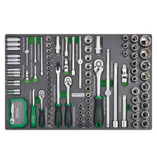Набор инструмента в ложементе 1/4", 3/8", 1/2" 126ед. TOPTUL GEDC611