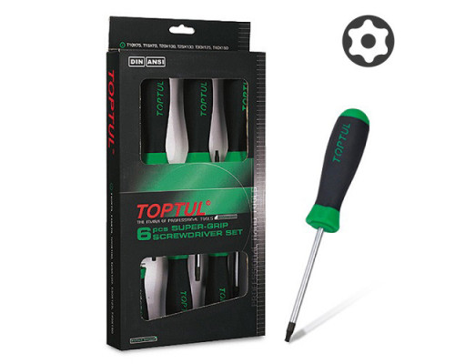 Набор отверток TORX с отверстием T10-T40 6ед.TOPTUL GAAE0610