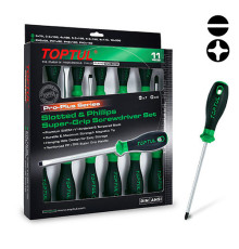 Набор профессиональных отверток 11 ед. PRO-PLUS SERIES TOPTUL GFE-1101