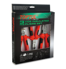 Плоскогубцы диэлектрические 1000V TOPTUL набор 3ед. GAAE0301