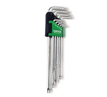 Г-образные ключи TORX TOPTUL T10-T50 9ед. супердлинные с отверстием GAAL0915
