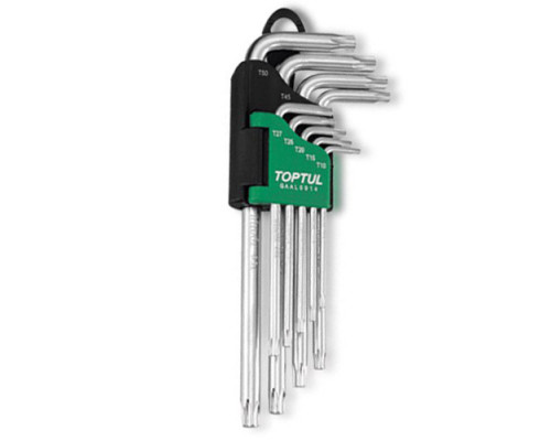 Набор ключей TORX Г-обр. TOPTUL T10-T50 9ед. длинных GAAL0914